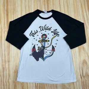 This Wild Life RARE Indie Rock Band Raglan 2019 Tour T Shirt L Merch Black White